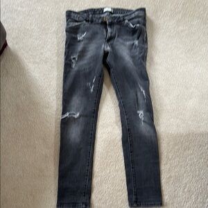 Distressed Gray Jeans